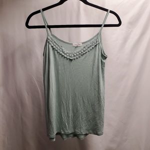3for$25 sea foam green lace tank top eyeshadow XS spaghetti strap summer spring